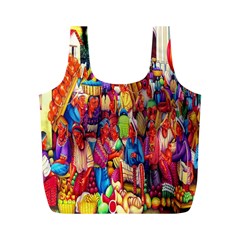 Guatemala Art Painting Naive Full Print Recycle Bags (m)  by Celenk