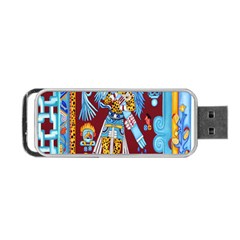 Mexico Puebla Mural Ethnic Aztec Portable Usb Flash (one Side) by Celenk