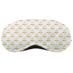 Gold Scales Of Justice On White Repeat Pattern All Over Print Sleeping Masks by PodArtist