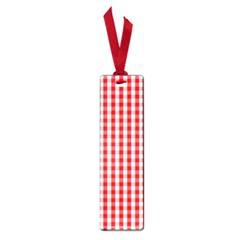 Large Christmas Red And White Gingham Check Plaid Small Book Marks by PodArtist