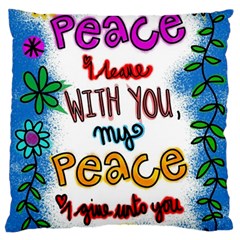 Christian Christianity Religion Large Cushion Case (two Sides) by Celenk