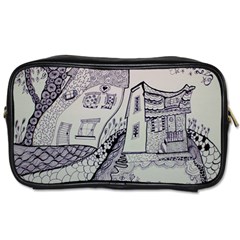 Doodle Drawing Texture Style Toiletries Bags 2-side by Celenk