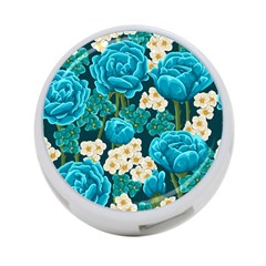 Light Blue Roses And Daisys 4-port Usb Hub (one Side) by allthingseveryone