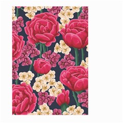 Pink Roses And Daisies Large Garden Flag (two Sides) by allthingseveryone