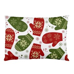 Winter Snow Mittens Pillow Case by allthingseveryone