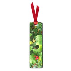 Christmas Season Floral Green Red Skimmia Flower Small Book Marks by yoursparklingshop