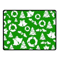 Green White Backdrop Background Card Christmas Double Sided Fleece Blanket (small)  by Celenk