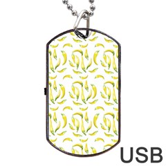 Chilli Pepers Pattern Motif Dog Tag Usb Flash (two Sides) by dflcprints