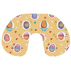 Fun Easter Eggs Travel Neck Pillows by allthingseveryone