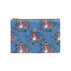 Dog Corgi Pattern Cosmetic Bag (medium)  by Celenk