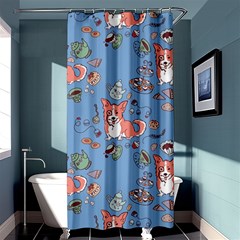 Dog Corgi Pattern Shower Curtain 36  X 72  (stall)  by Celenk