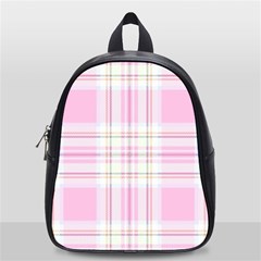 Pink Pastel Plaid School Bag (small) by allthingseveryone