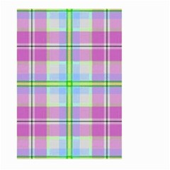 Pink And Blue Plaid Large Garden Flag (two Sides) by allthingseveryone