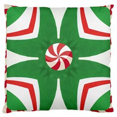 Candy Cane Kaleidoscope Large Cushion Case (one Side) by Celenk