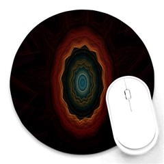 Cosmic Eye Kaleidoscope Art Pattern Round Mousepads by Celenk