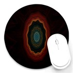 Cosmic Eye Kaleidoscope Art Pattern Round Mousepads Front