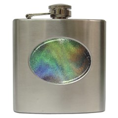 Frosted Glass Background Psychedelic Hip Flask (6 Oz) by Celenk