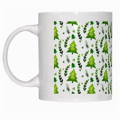 Watercolor Christmas Tree White Mugs by patternstudio