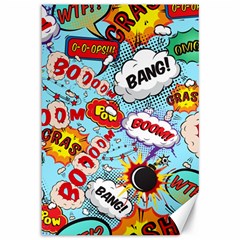 Comic Pattern Canvas 12  X 18   by Bigfootshirtshop