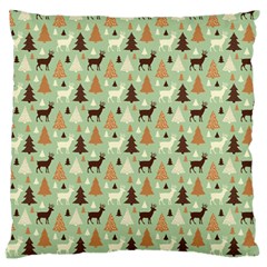 Reindeer Tree Forest Art Standard Flano Cushion Case (one Side) by patternstudio