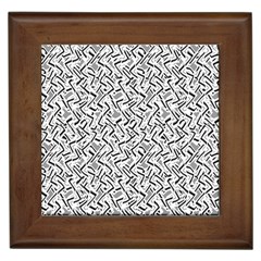 Wavy Intricate Seamless Pattern Design Framed Tiles by dflcprints