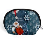 Funny Santa Claus With Snowman Accessory Pouches (Medium)  Front