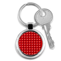 Patriotic Red White Blue Usa Key Chains (round)  by Celenk