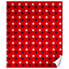 Patriotic Red White Blue Usa Canvas 8  X 10  by Celenk