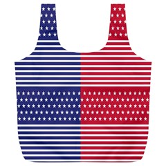 American Flag Patriot Red White Full Print Recycle Bags (l)  by Celenk