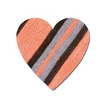 Fabric Textile Texture Surface Heart Magnet Front