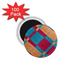 Fabric Textile Cloth Material 1 75  Magnets (100 Pack)  by Celenk