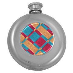 Fabric Textile Cloth Material Round Hip Flask (5 Oz) by Celenk