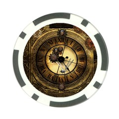 Wonderful Steampunk Desisgn, Clocks And Gears Poker Chip Card Guard by FantasyWorld7