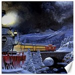 Train Through Winter Mountain Town Canvas 20  x 20   19 x19.27  Canvas - 1