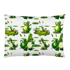 Crocodiles In The Pond Pillow Case by Bigfootshirtshop