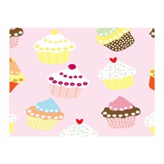 Cupcakes Wallpaper Paper Background Double Sided Flano Blanket (mini)  by Celenk