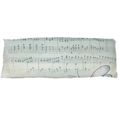 Vintage Blue Music Notes Body Pillow Case Dakimakura (two Sides) by Celenk