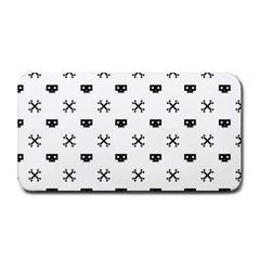 Black Pixel Skull Pirate Medium Bar Mats by jumpercat