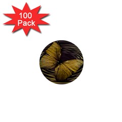 Butterfly Insect Wave Concentric 1  Mini Magnets (100 Pack)  by Celenk