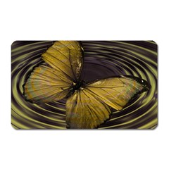 Butterfly Insect Wave Concentric Magnet (rectangular) by Celenk