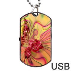 Arrangement Butterfly Aesthetics Dog Tag Usb Flash (two Sides) by Celenk