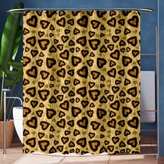 Leopard Heart 01 Shower Curtain 60  X 72  (medium)  by jumpercat