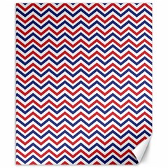 Navy Chevron Canvas 8  X 10  by jumpercat