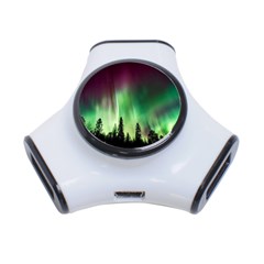 Aurora Borealis Northern Lights 3-port Usb Hub by BangZart