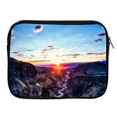 Iceland Landscape Mountains Stream Apple Ipad 2/3/4 Zipper Cases by BangZart