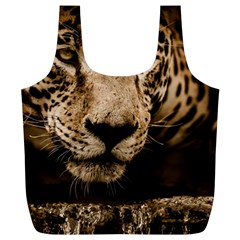 Jaguar Water Stalking Eyes Full Print Recycle Bags (l)  by BangZart