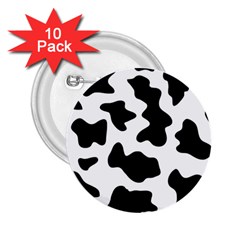 Animal Print Black And White Black 2 25  Buttons (10 Pack)  by BangZart