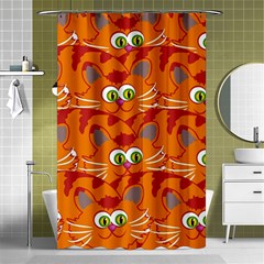 Animals Pet Cats Mammal Cartoon Shower Curtain 48  X 72  (small)  by BangZart