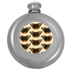 Butterfly Butterflies Insects Round Hip Flask (5 Oz) by BangZart