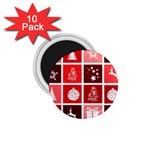 Christmas Map Innovative Modern 1.75  Magnets (10 pack)  Front